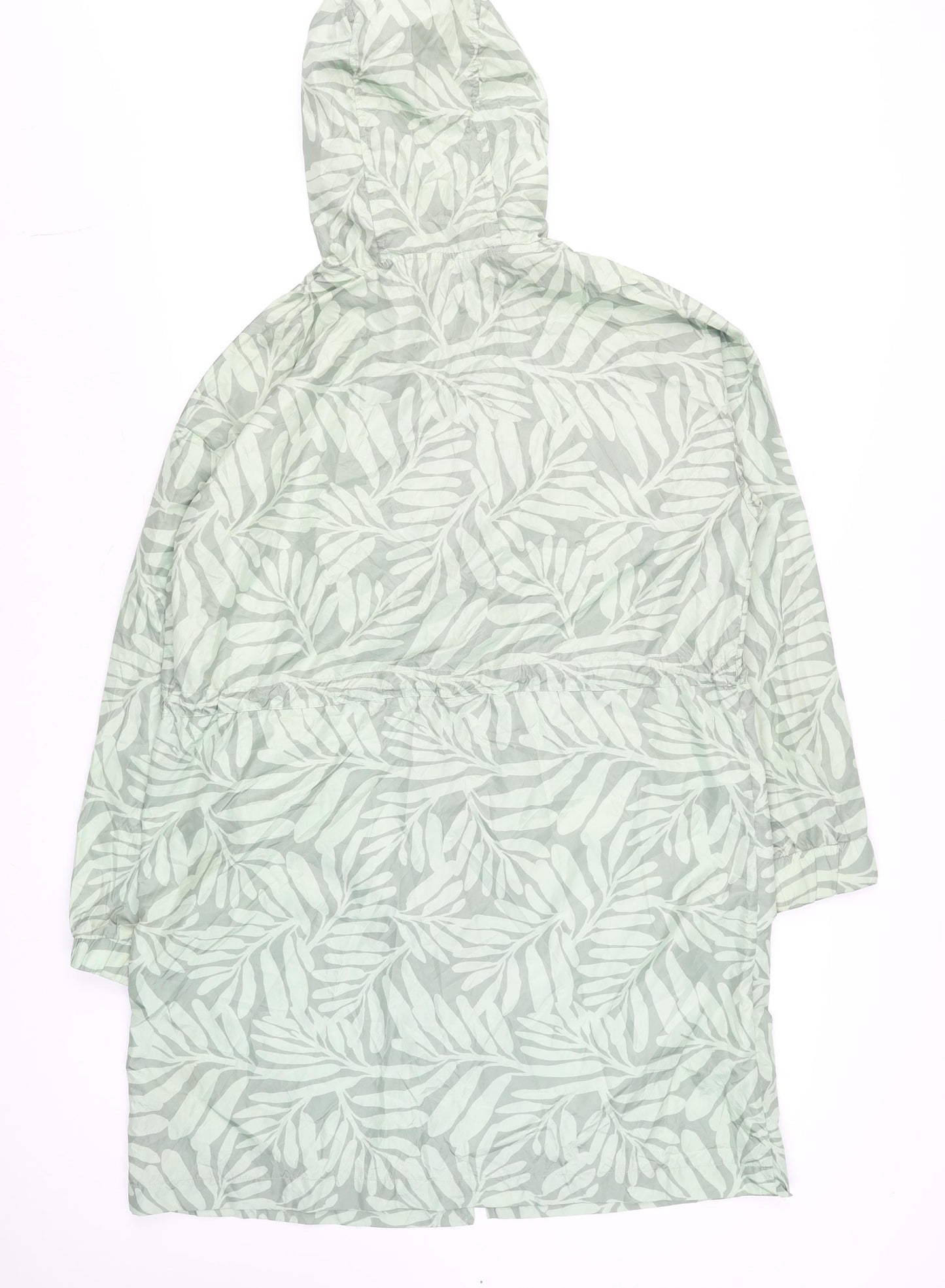 Dunnes Women’s Green Floral Hooded Lightweight Rain Coat M