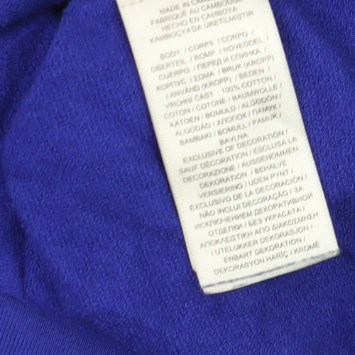Ralph Lauren Boys Blue Long Sleeve Logo Pullover Cotton T-Shirt 10-12 Years