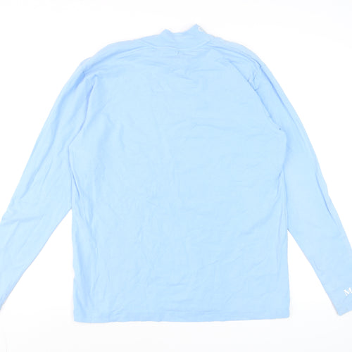 City Men’s Blue Long Sleeve Football T-Shirt Size S Cotton Jersey
