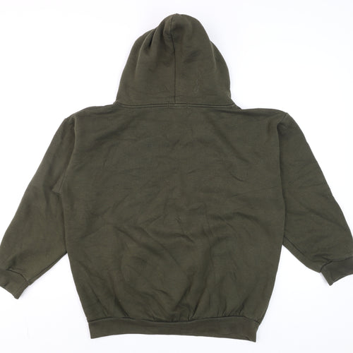 AX Paris Unisex Green Skull Floral Pullover Hoodie M Regular Fit