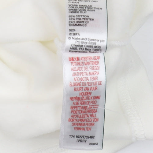 Marks and Spencer Girls Ivory Dog Print Pullover Sweatshirt 10-11 Years