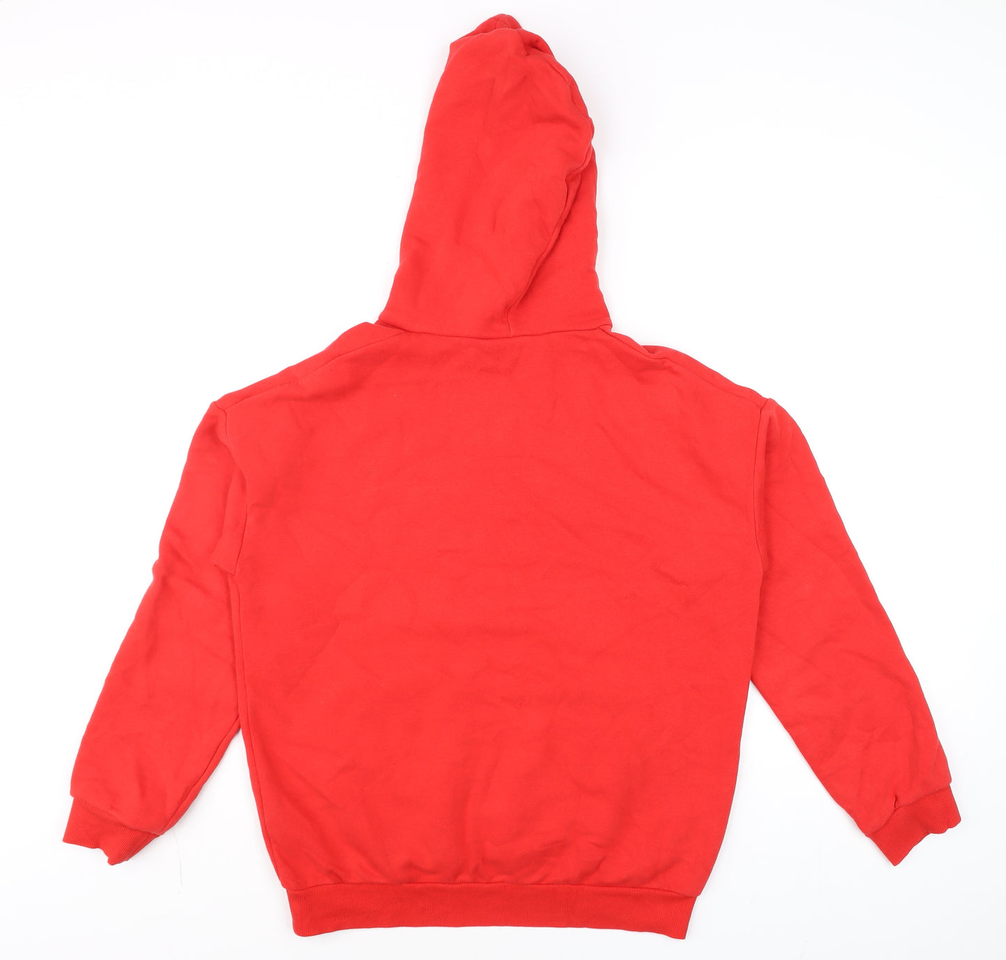 H&M Boys Red Pullover Hoodie UK 12-14 Years Cotton Blend Casual