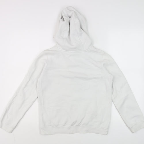 Nike Teens White Pullover Hoodie M Fleece Sportswear