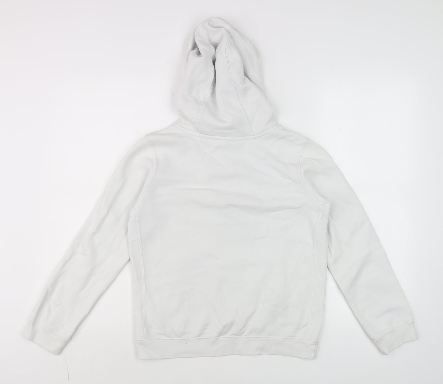 Nike Teens White Pullover Hoodie M Fleece Sportswear
