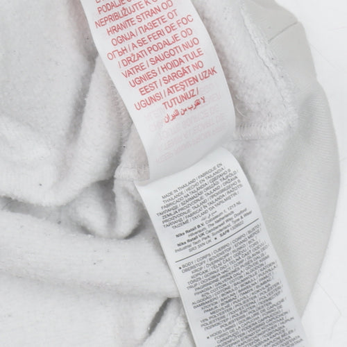 Nike Teens White Pullover Hoodie M Fleece Sportswear