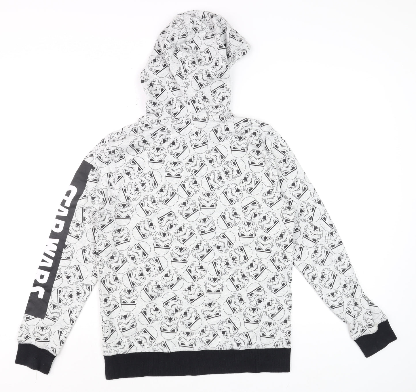 H&M Boys Star Wars Grey Hoodie 12-14 Years Pullover Cotton Blend