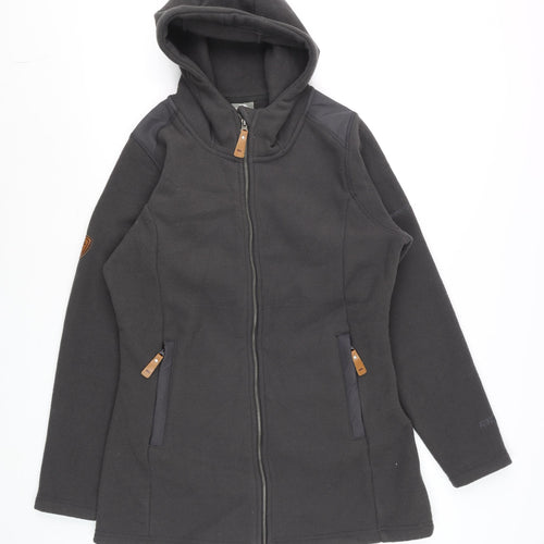 Trespass Unisex Black Fleece Soft Shell Hooded Jacket L