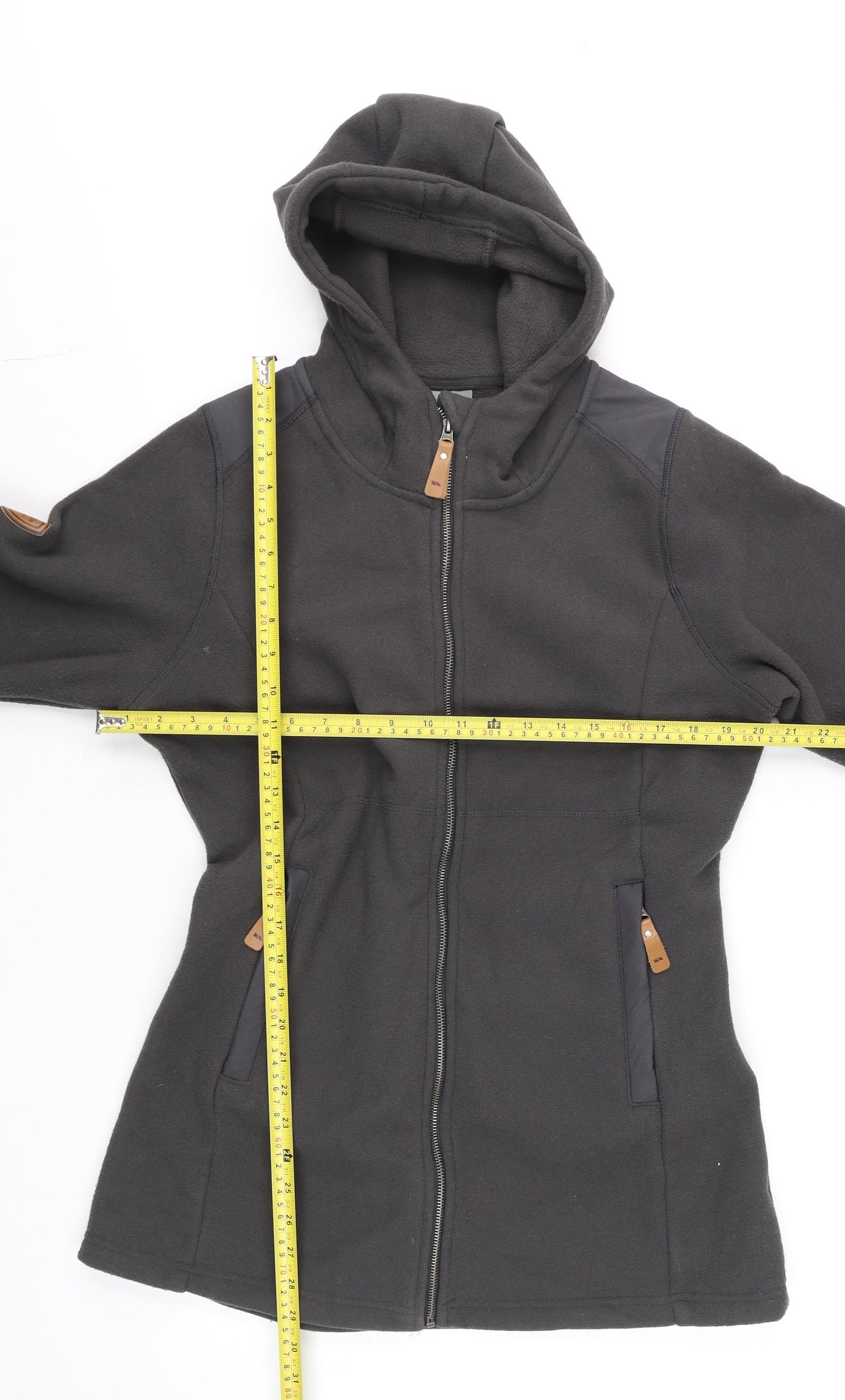 Trespass Unisex Black Fleece Soft Shell Hooded Jacket L