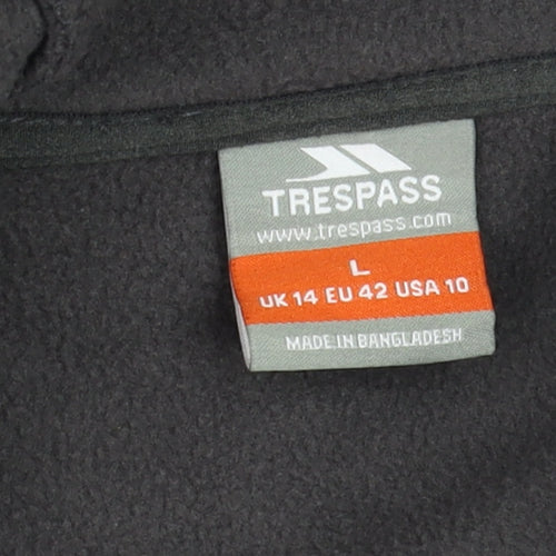 Trespass Unisex Black Fleece Soft Shell Hooded Jacket L