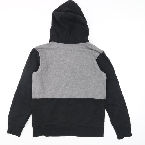 Jordan Boys Grey Black Pullover Hoodie 12-13 Years Colourblock Fleece
