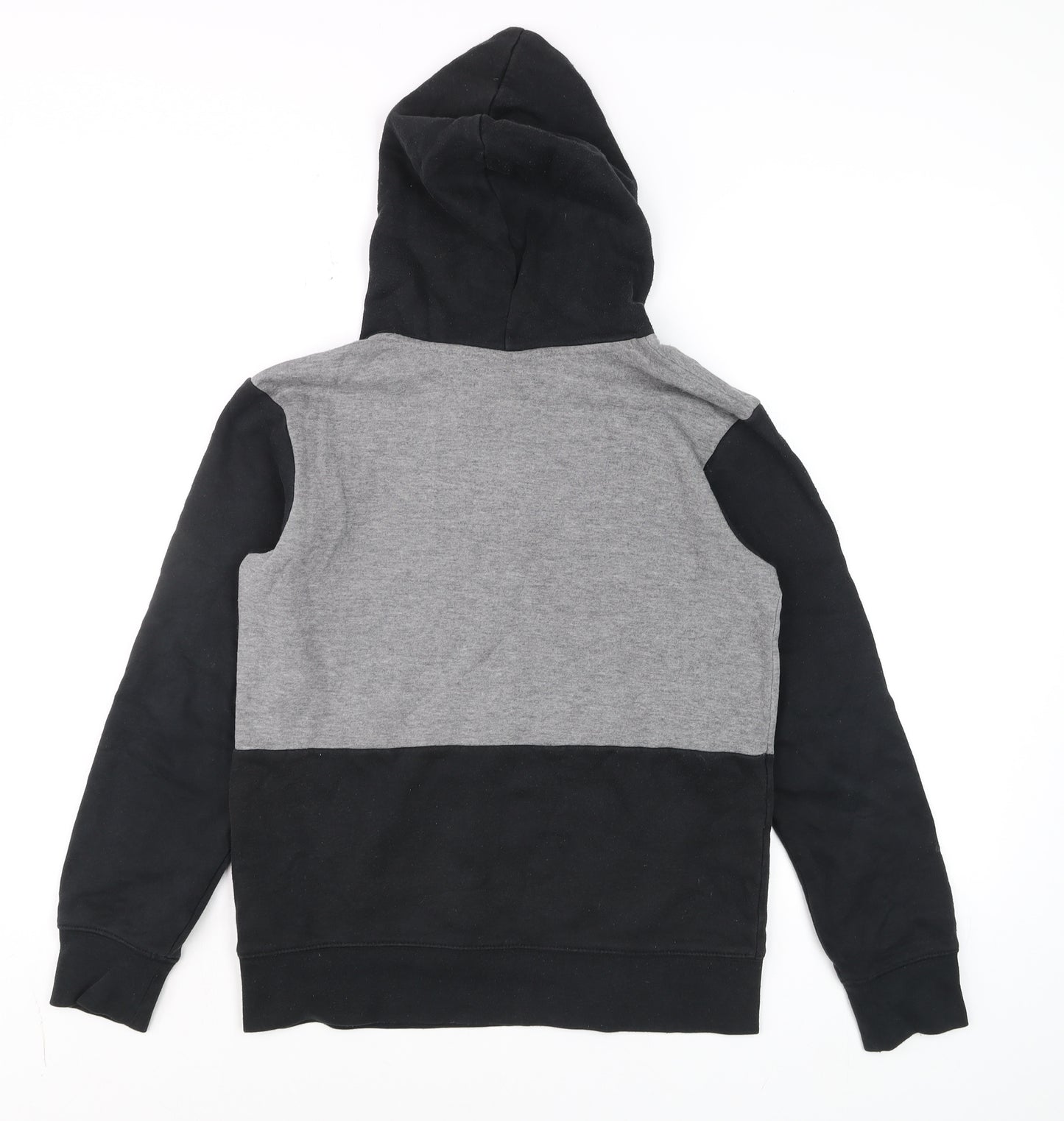 Jordan Boys Grey Black Pullover Hoodie 12-13 Years Colourblock Fleece
