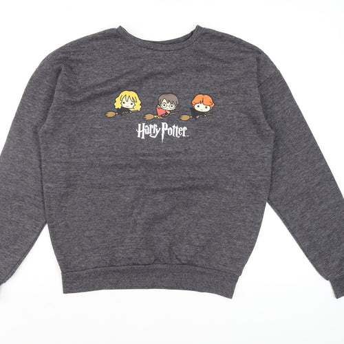 Harry Potter Boys Grey Long Sleeve Pullover Sweatshirt 2XS
