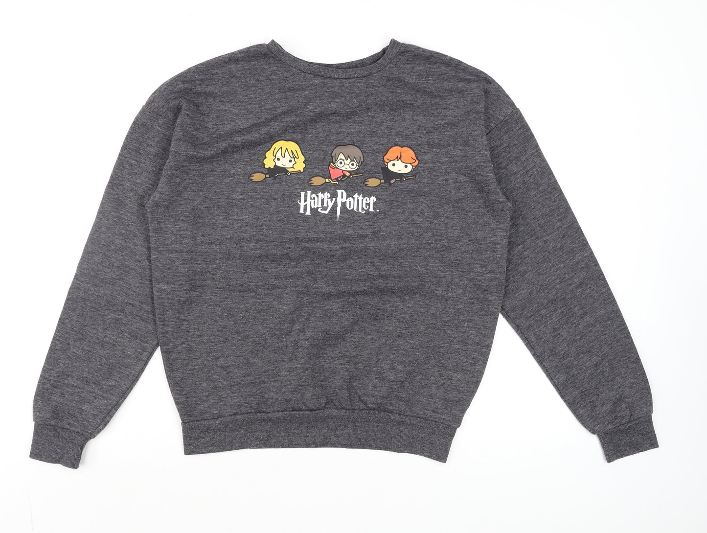 Harry Potter Boys Grey Long Sleeve Pullover Sweatshirt 2XS