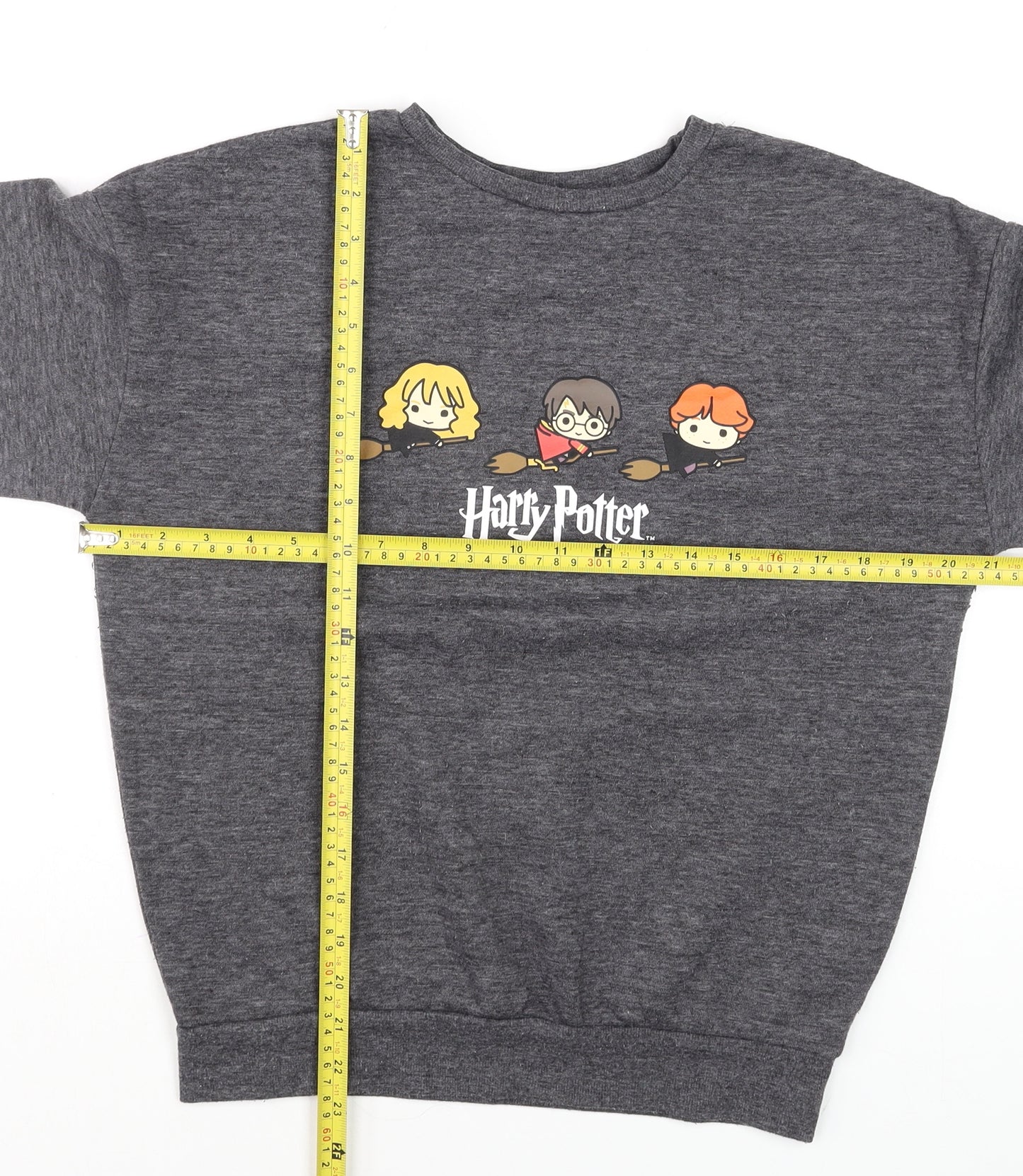 Harry Potter Boys Grey Long Sleeve Pullover Sweatshirt 2XS