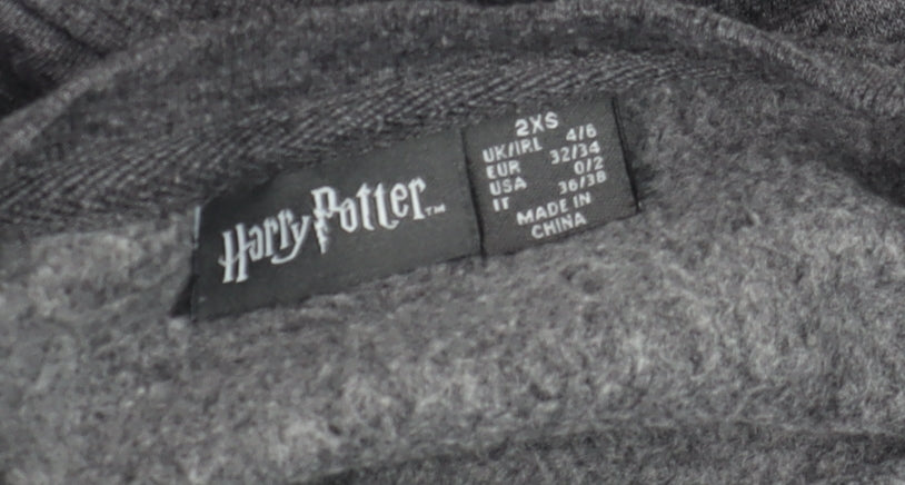 Harry Potter Boys Grey Long Sleeve Pullover Sweatshirt 2XS
