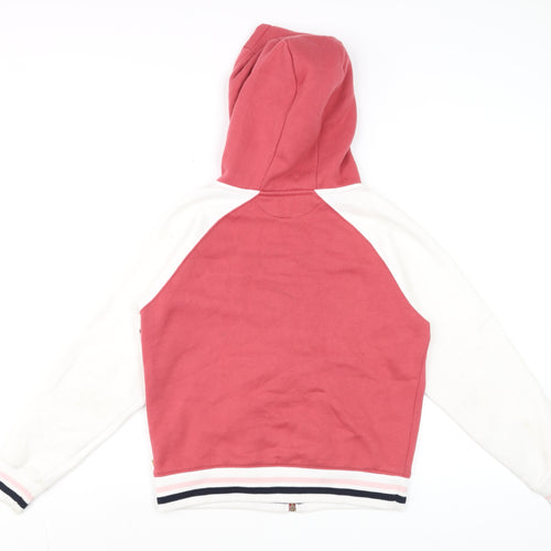 Caterpillar Women's Pink & White Full Zip Hoodie Size S