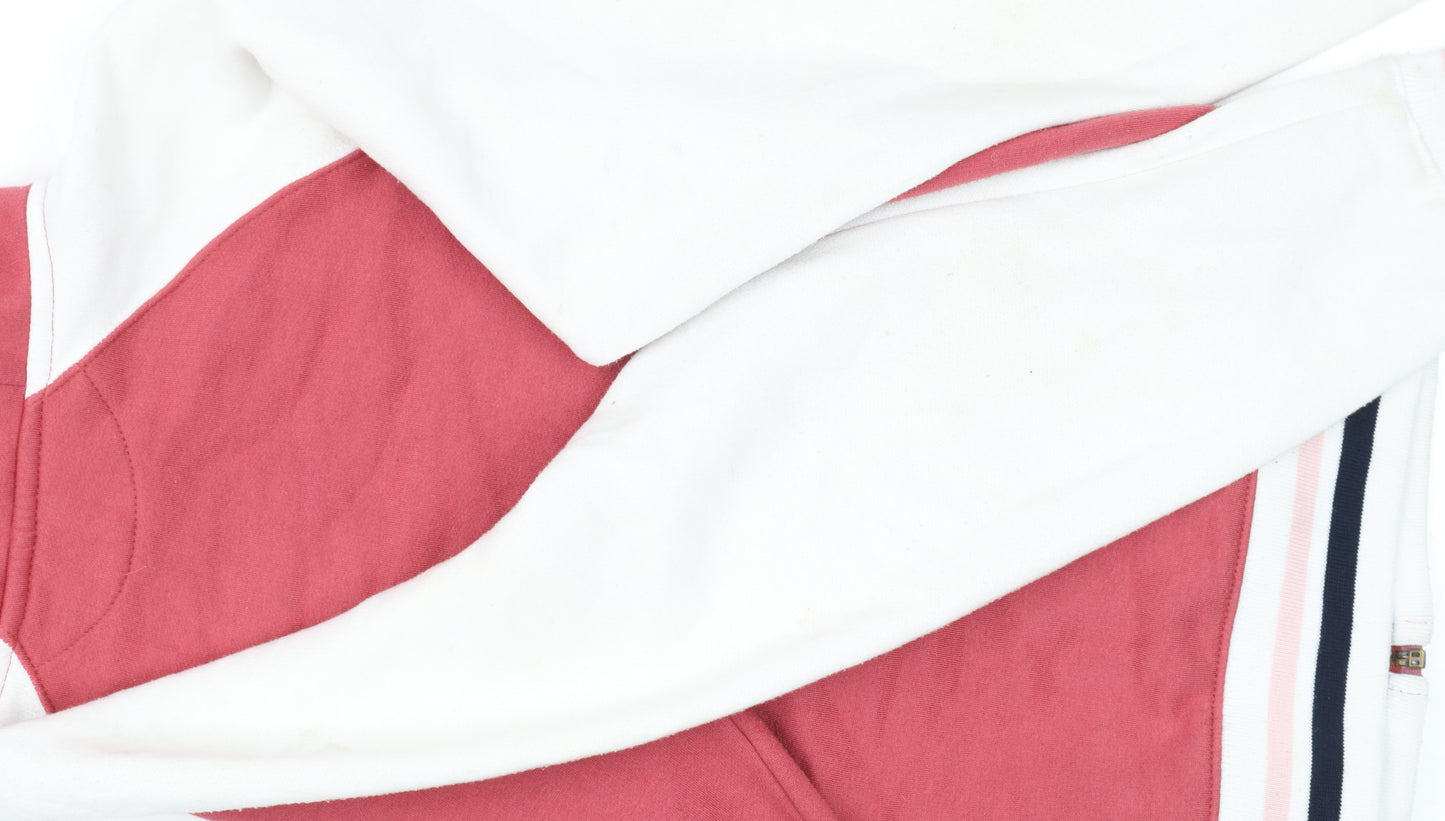 Caterpillar Women's Pink & White Full Zip Hoodie Size S