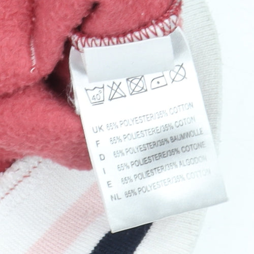 Caterpillar Women's Pink & White Full Zip Hoodie Size S