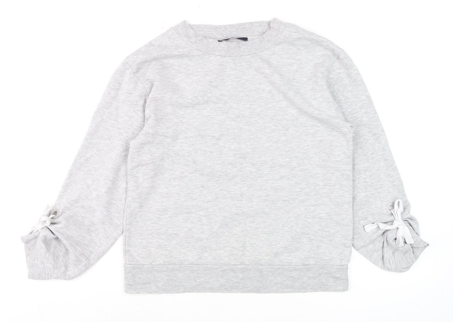 Marks and Spencer Women’s Grey Marl Long Sleeve Basic Top UK 8