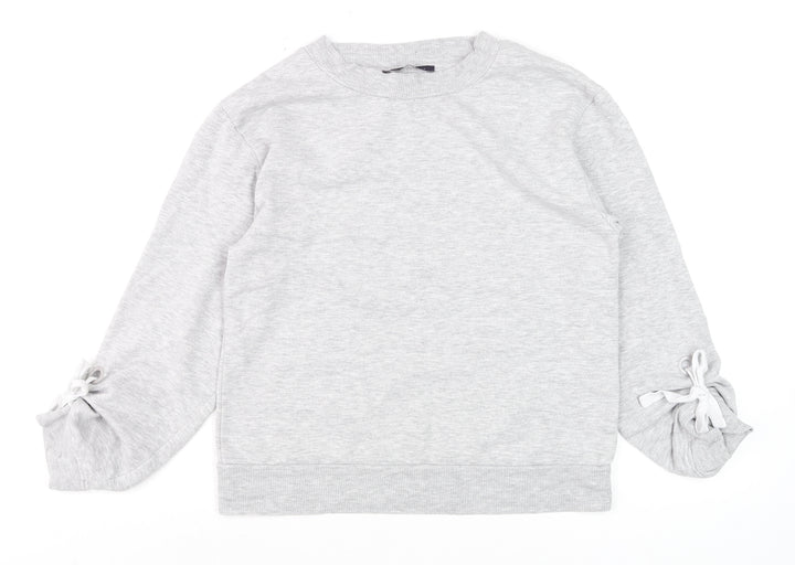 Marks and Spencer Women’s Grey Marl Long Sleeve Basic Top UK 8