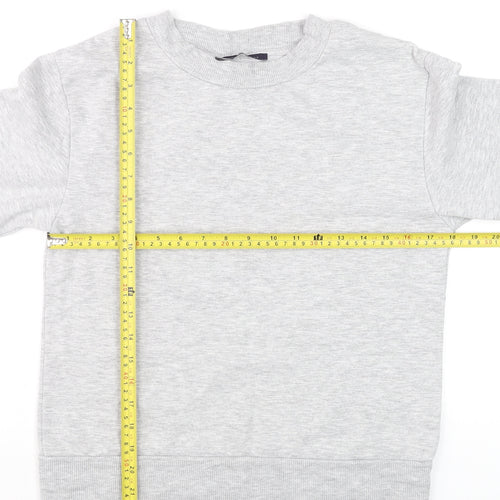 Marks and Spencer Women’s Grey Marl Long Sleeve Basic Top UK 8