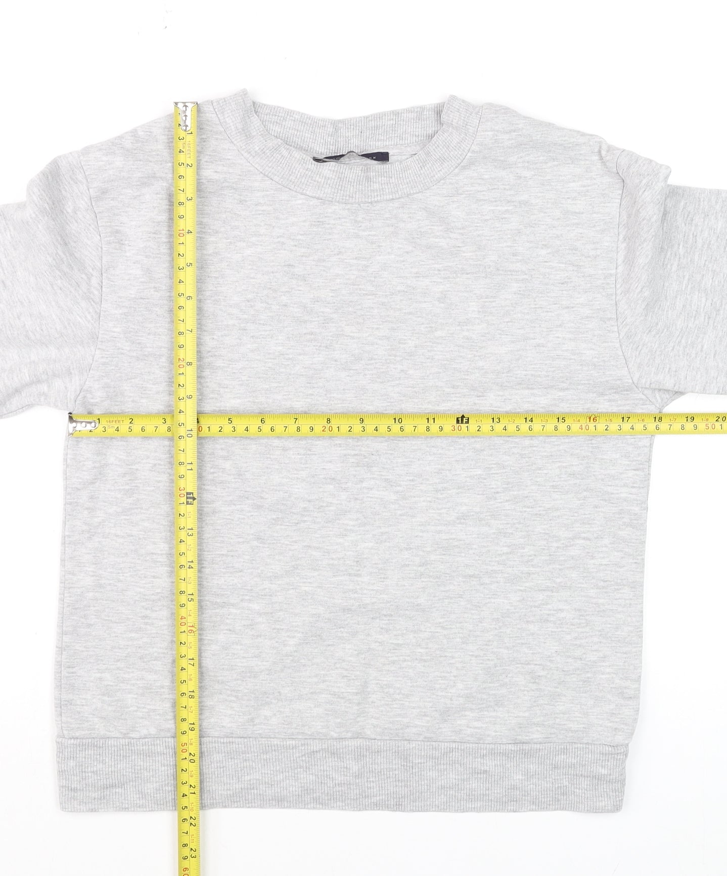 Marks and Spencer Women’s Grey Marl Long Sleeve Basic Top UK 8