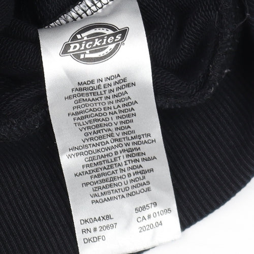 Dickies Men’s Black Small Crew Neck Pullover Sweatshirt