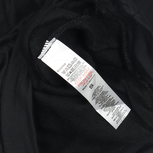 boohoo Men Black Colorado 1/4 Zip Mock Neck Sweatshirt Size S