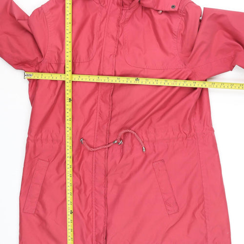 Lands' End Women's Pink Waterproof Hooded Anorak Jacket Size M