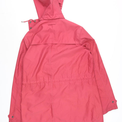 Lands' End Women's Pink Waterproof Hooded Anorak Jacket Size M