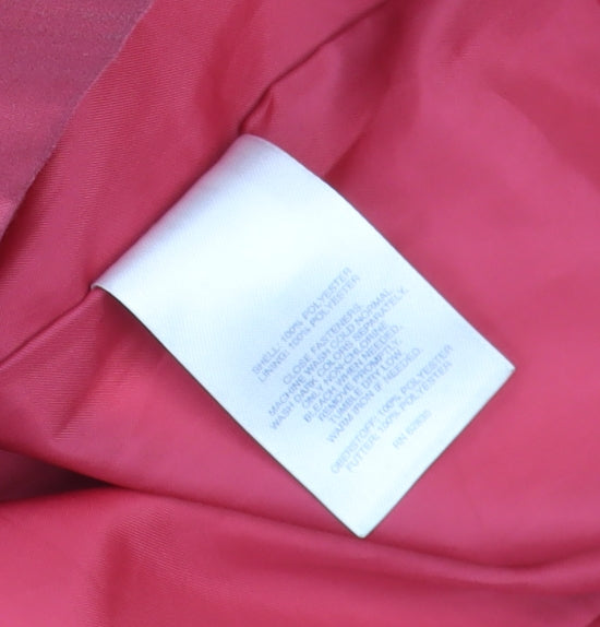 Lands' End Women's Pink Waterproof Hooded Anorak Jacket Size M