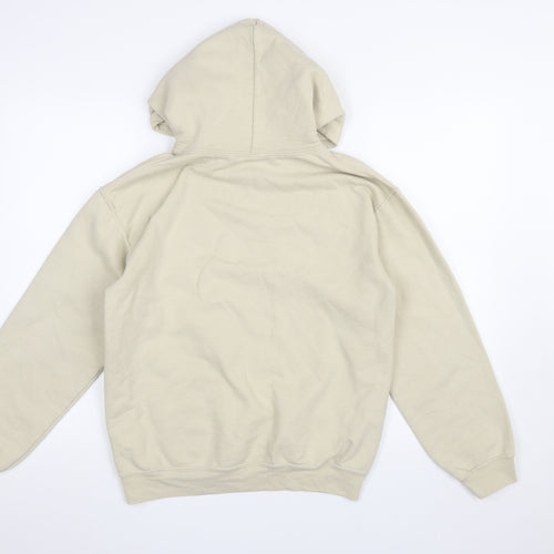Goose and Gander Men's Beige Pullover Hoodie Size S Embroidered Fleece