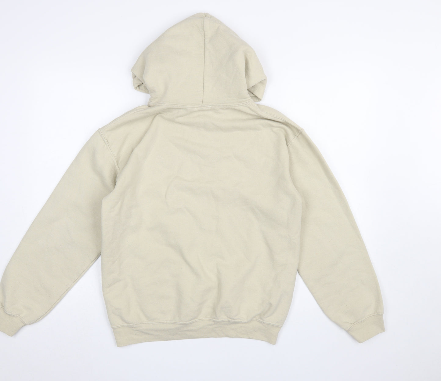 Goose and Gander Men's Beige Pullover Hoodie Size S Embroidered Fleece
