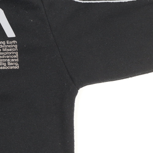 Pull&Bear Men’s Black NASA Pullover Hoodie Size S Graphic Space Design
