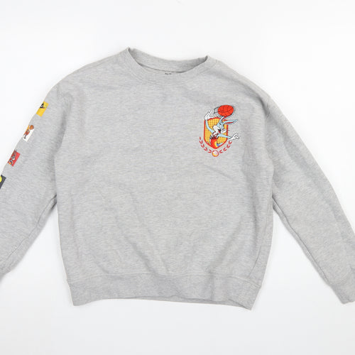 Marks and Spencer Boys Grey Space Jam Pullover Sweatshirt 11-12 Years