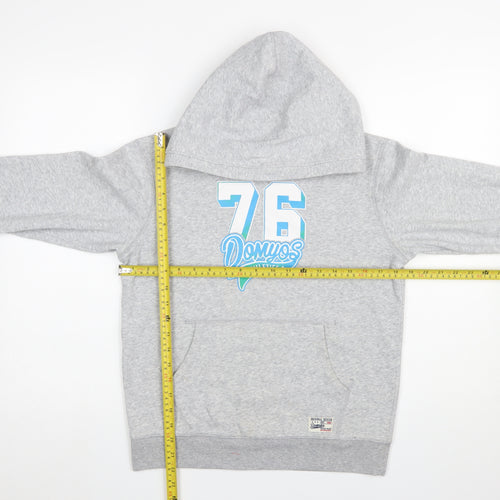 Domyos Boys Grey Pullover Hoodie 14 Years Athletic Graphic Print