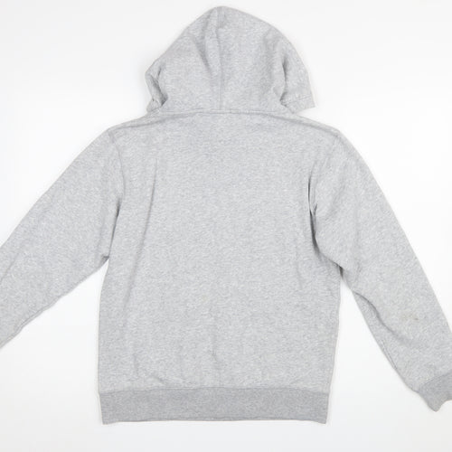 Domyos Boys Grey Pullover Hoodie 14 Years Athletic Graphic Print