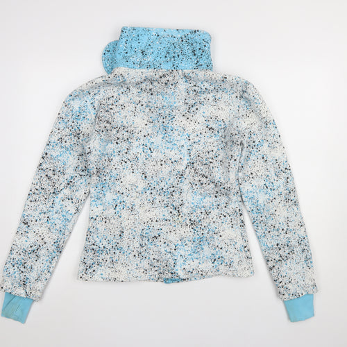 Bench Women Blue White Full Zip Hoodie Jacket Size S