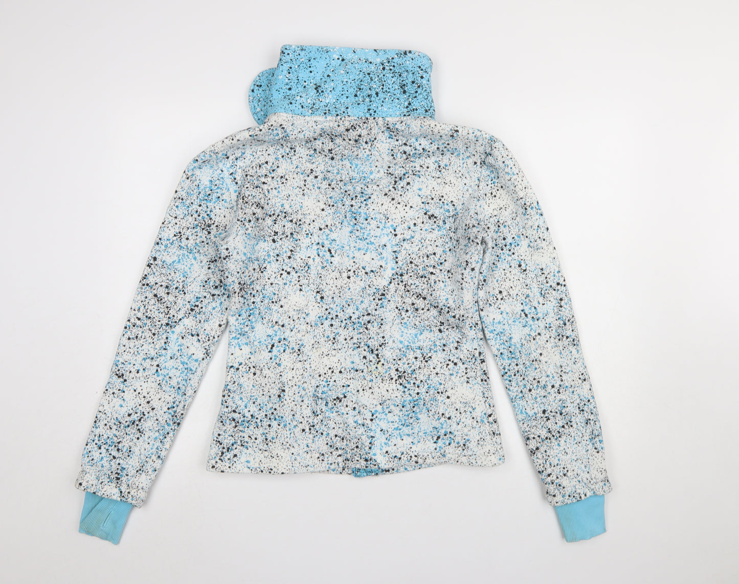 Bench Women Blue White Full Zip Hoodie Jacket Size S