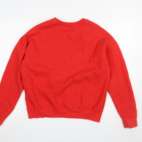 Primark Marvel Black Widow Red Sweatshirt Women's UK 12/14 Cotton Blend