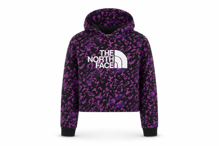 The North Face Girls Purple Camouflage Pullover Hoodie L Youth