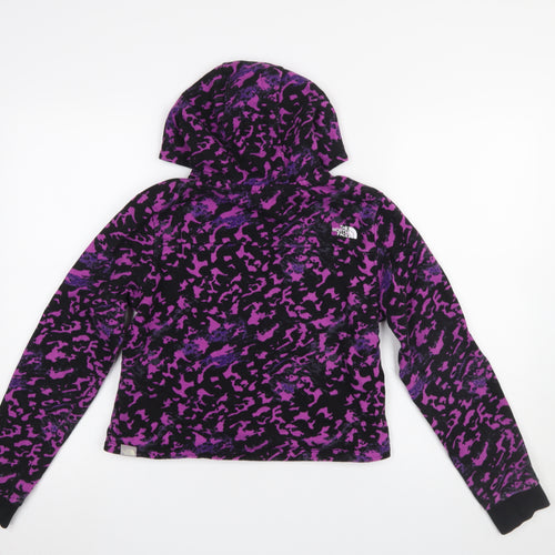 The North Face Girls Purple Camouflage Pullover Hoodie L Youth