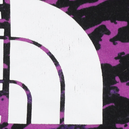 The North Face Girls Purple Camouflage Pullover Hoodie L Youth