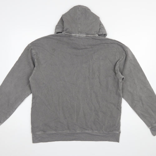Adidas Women Grey Pullover Hoodie Size 8 Cotton Blend Vintage Logo