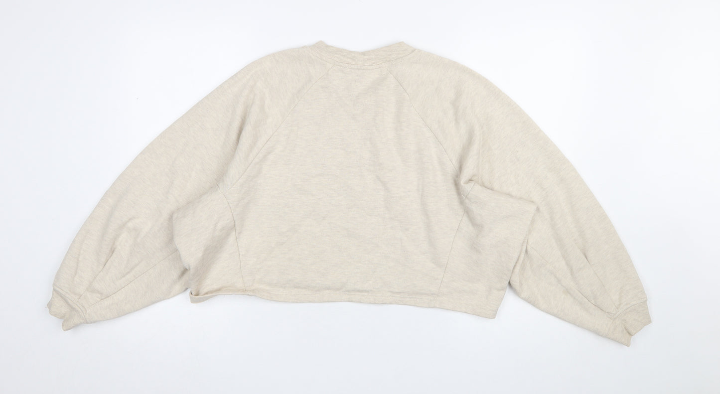Miss Selfridge Womens Beige Boston Print Pullover Sweatshirt UK 12