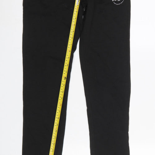 Jack & Jones Boys Black Jogger Trousers Size 164 Cotton Blend Fleece