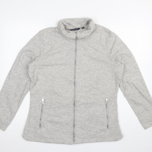 Regatta Great Outdoors Women Grey Fleece Full Zip Jacket UK 16