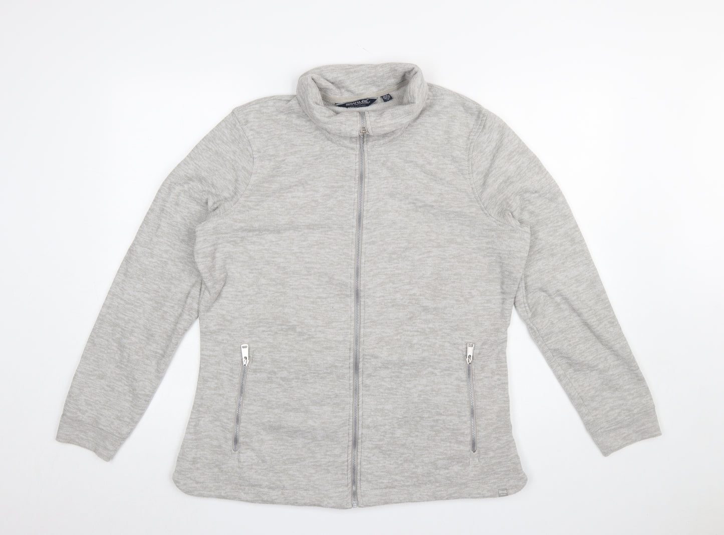 Regatta Great Outdoors Women Grey Fleece Full Zip Jacket UK 16