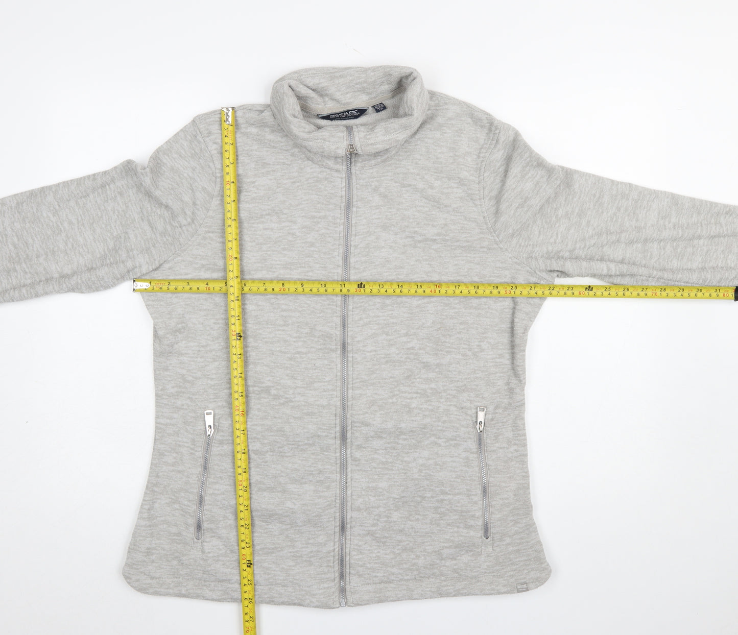 Regatta Great Outdoors Women Grey Fleece Full Zip Jacket UK 16