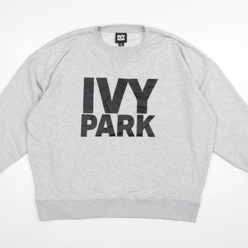 Ivy Park Women's Grey XL Crew Neck Logo Sweatshirt